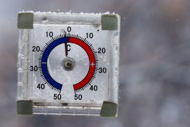 Kışın termometre