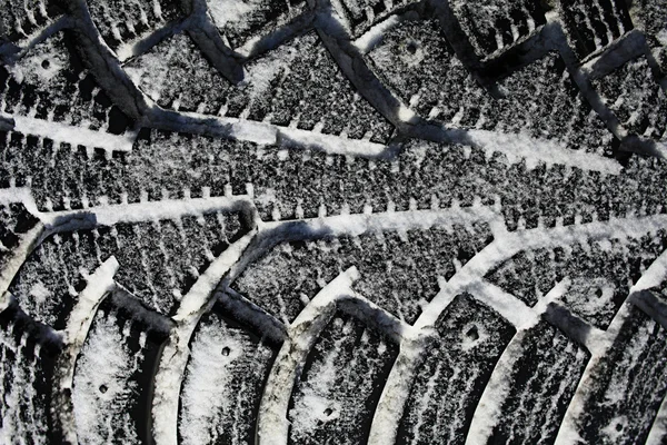 Wheel in snow — Stock Photo, Image