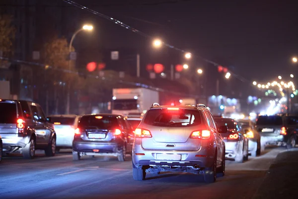 Tráfico nocturno — Foto de Stock