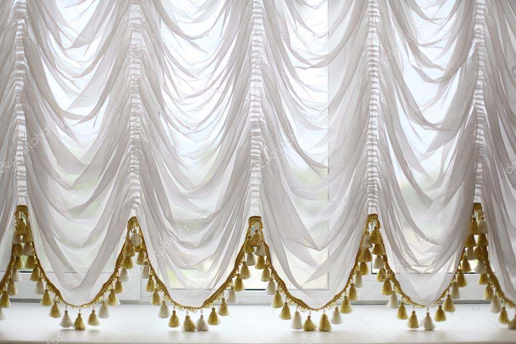 White curtains