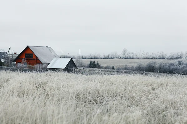 Villaggio invernale — Foto Stock