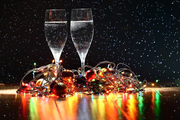 クリスマス シャンパン — ストック写真