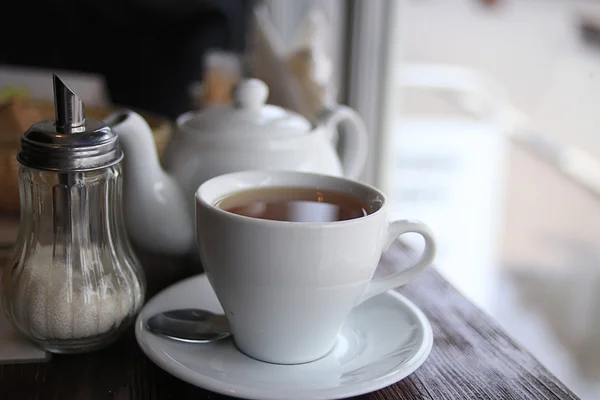 Thé dans le café — Photo