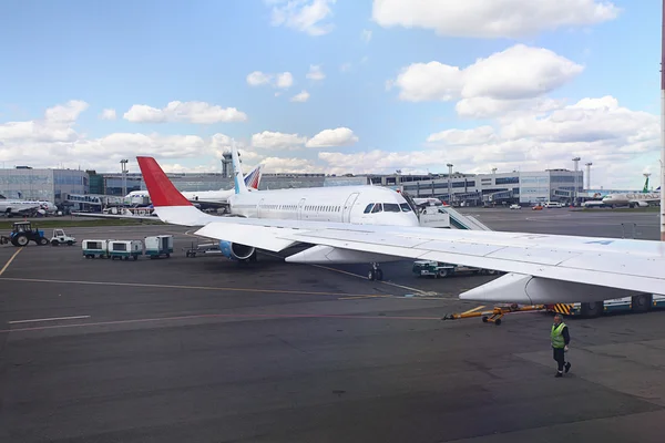 Blick aus dem Flugzeug — Stockfoto