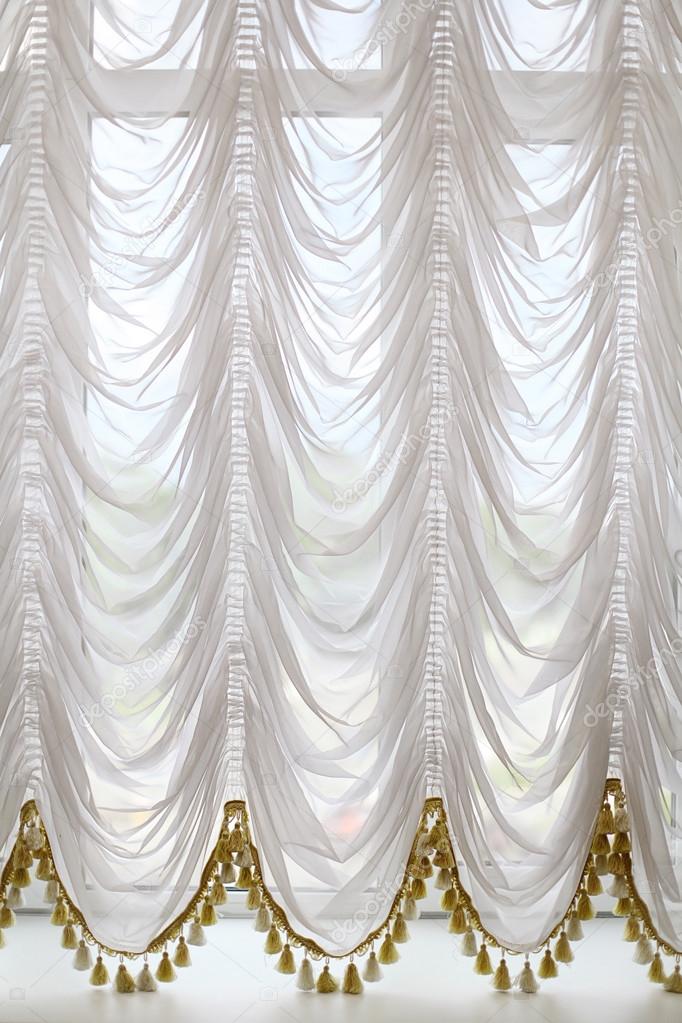 White curtains