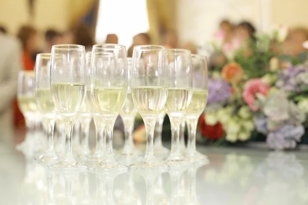 Glasses at wedding — Stock Photo, Image