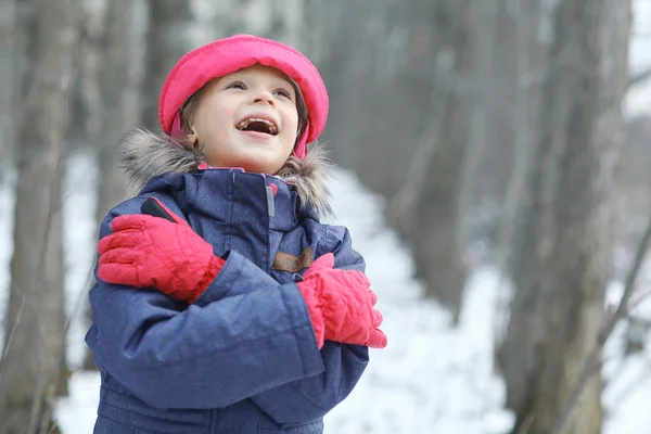 Little girl in winter — Stock Photo, Image