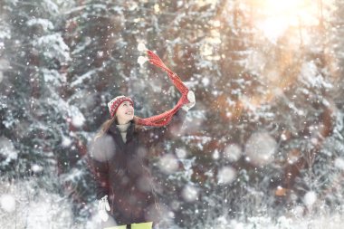 kadın kış portresi