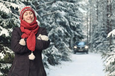 kadın kış portresi