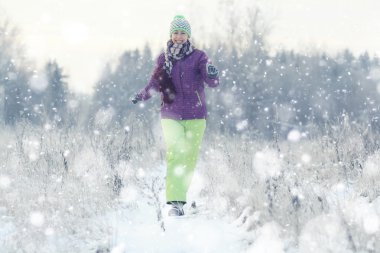 kadın kış portresi