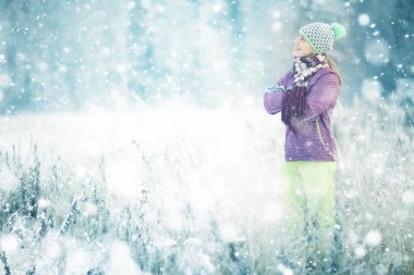 kadın kış portresi