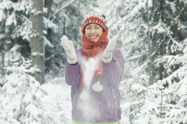 kadın kış portresi