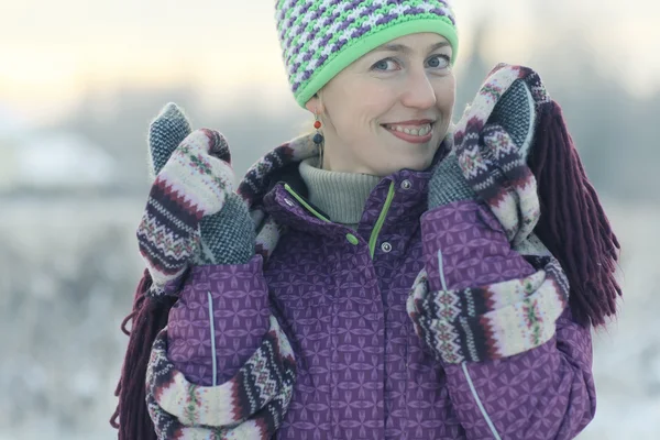 Woman in winter — Stock Photo, Image