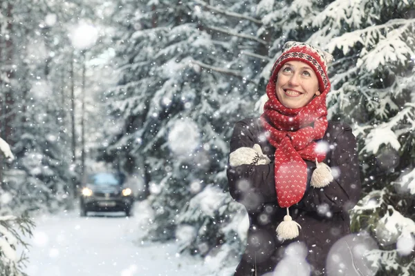 kadın kış portresi