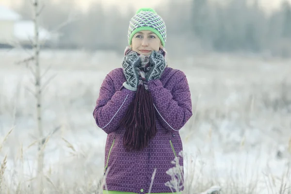 kadın kış portresi