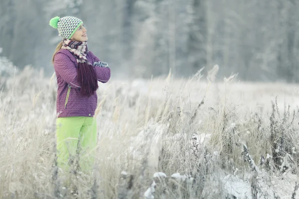 kadın kış portresi