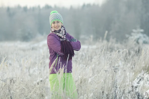 kadın kış portresi