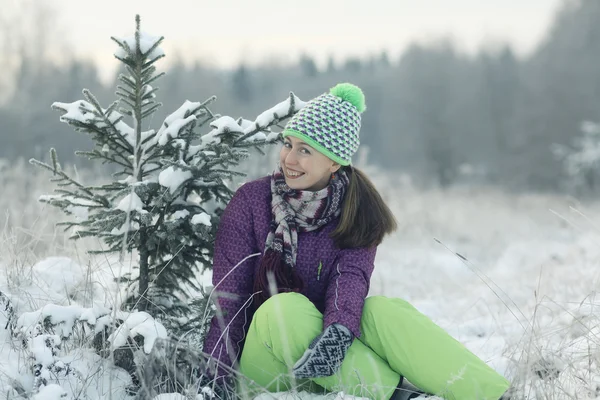 kadın kış portresi