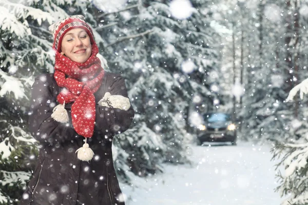kadın kış portresi