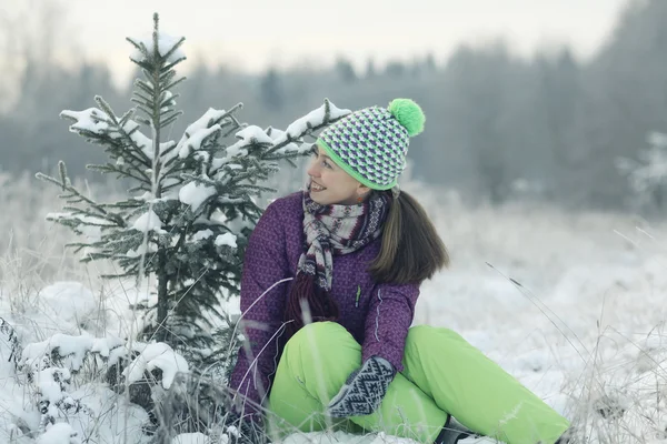 kadın kış portresi