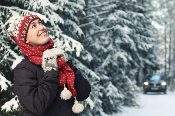 kadın kış portresi