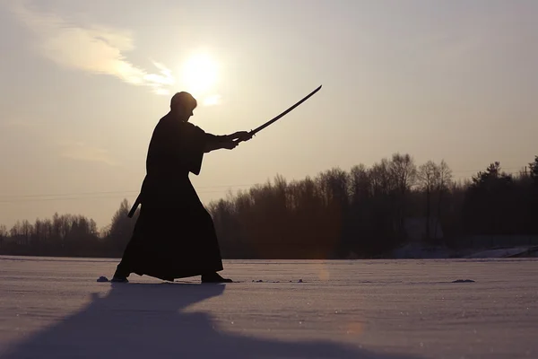 Hombre entrenamiento artes marciales — Foto de Stock