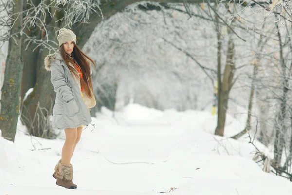 Όμορφο κορίτσι για το χειμώνα — Φωτογραφία Αρχείου