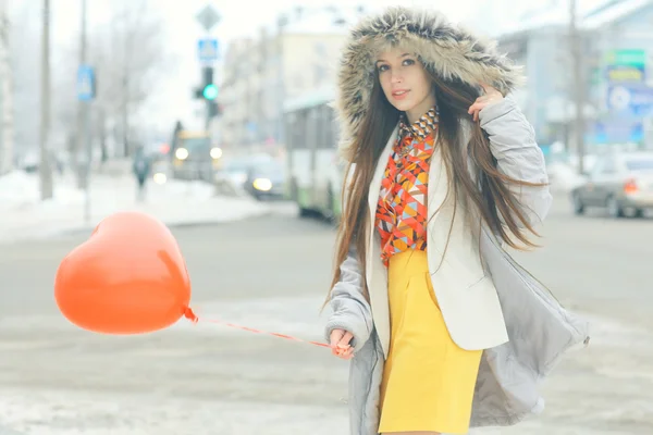 Young girl on Valentines day — Stock Photo, Image