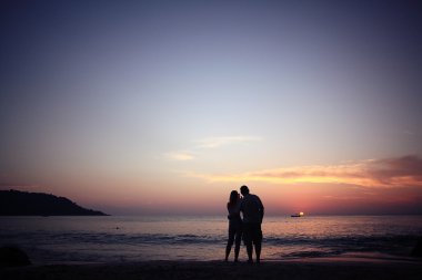 İnsanlar sunset Beach