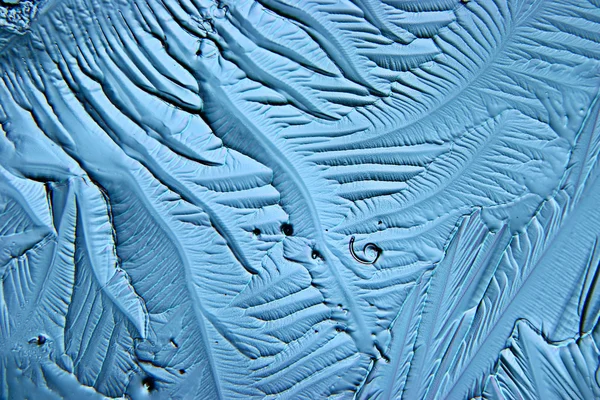 蓝色冰纹理背景 — 图库照片