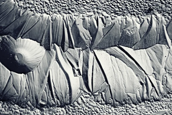 Zwart-wit textuur van ijs, frost — Stockfoto