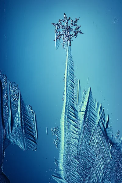 Snöflinga ice crystal — Stockfoto