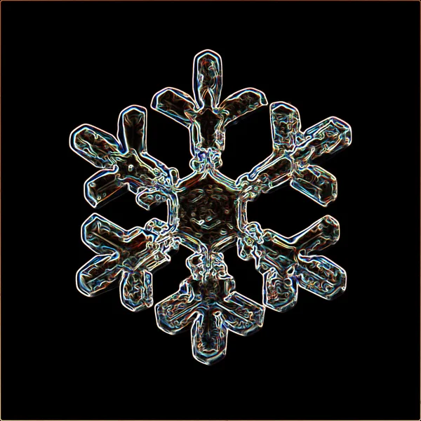 Sneeuwvlok ijs kristallen — Stockfoto