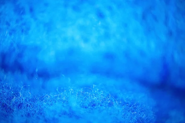 Blue wool fiber texture — Stock Photo, Image