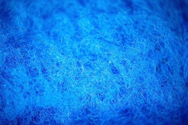 Blue wool fiber texture