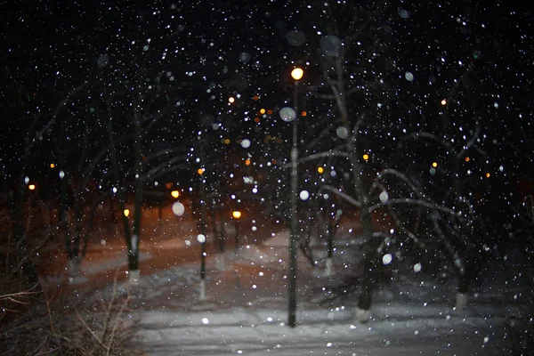 Fondo de nieve en la noche de invierno —  Fotos de Stock