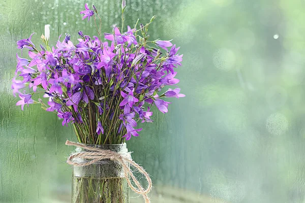 Spring flowers in jar — Stock Photo, Image