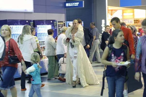 Anastasia Volochkova no aeroporto — Fotografia de Stock