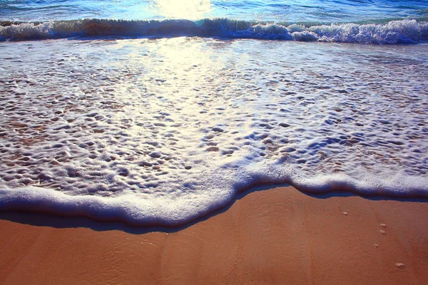 Sea surf wave on beach — Stock Photo, Image