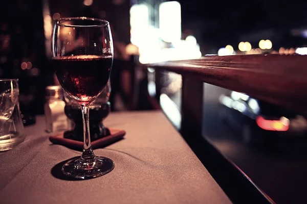 Glass of wine in restaurant — Stock Photo, Image