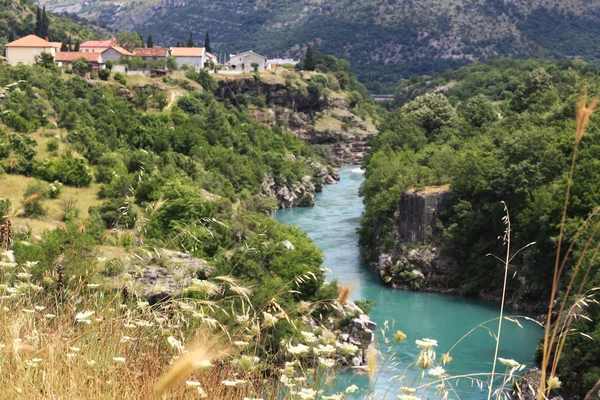 Landschaft mit Gebirgsfluss — Stockfoto