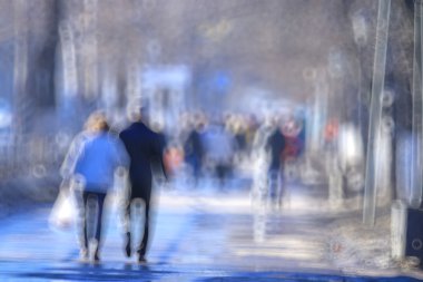 insanlar kalabalık defocusing