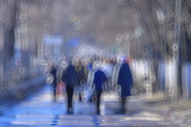 insanlar kalabalık defocusing