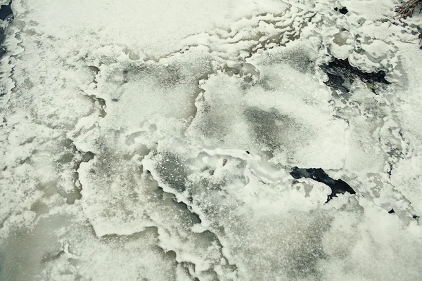Оттепель зимнего льда — стоковое фото