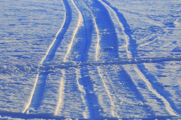 Snow texture tracks — Stock Photo, Image