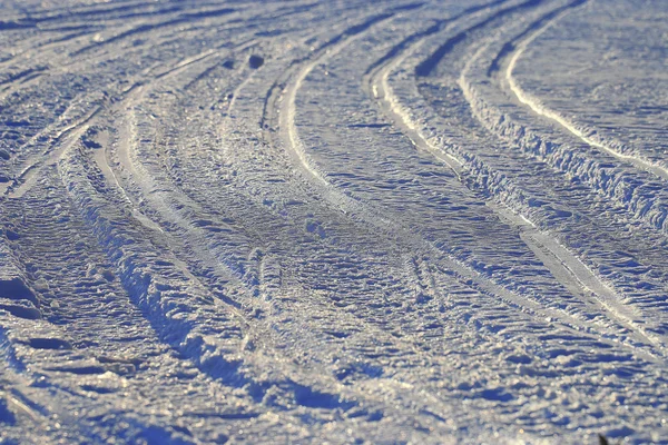 Snow texture tracks — Stock Photo, Image