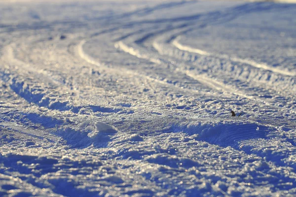 Spuren der Schneetextur — Stockfoto