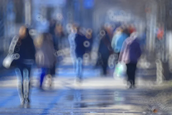 Defocusing  people crowd — Stock Photo, Image