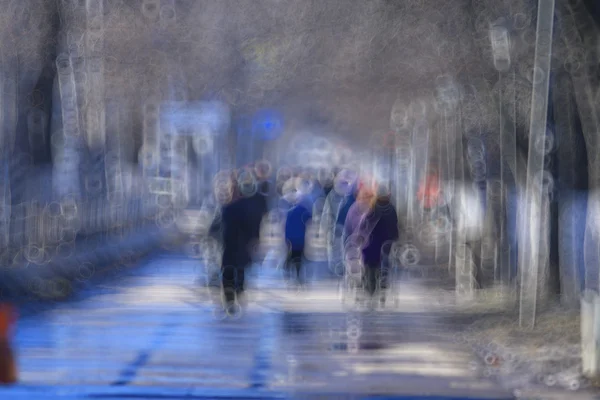 Menschenmenge defokussieren — Stockfoto