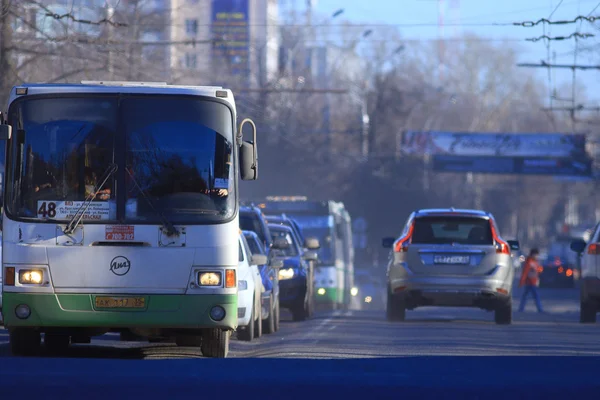 Allmänna kommunikationer bussar — Stockfoto